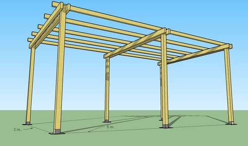 Pergola libera 3x5 legno - libera,