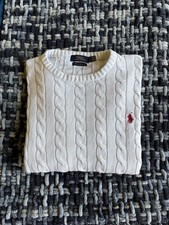 MAGLIONE POLO RALPH LAUREN TAGLIA L COLORE BIANCO NUOVO SENZA ETICHETTE