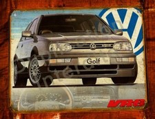plaque métal vintage VW Golf
