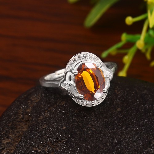 Anello zaffiro arancione 925 - zaffiro,