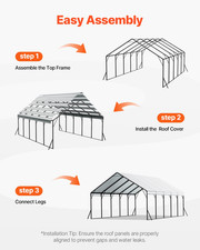 VEVOR Carport 5,8X7,45X3,77M