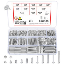 870pcs M3 Screw Set Bolts And