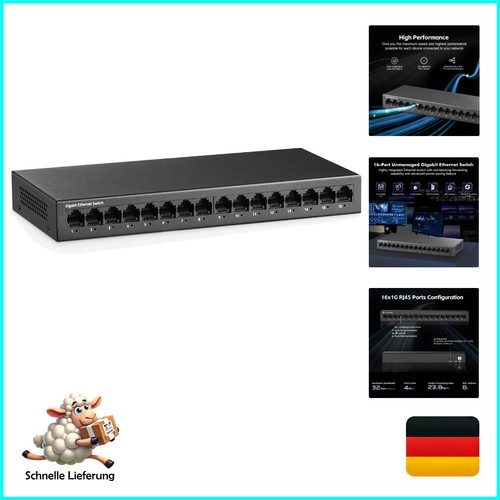 Switch gigabit ethernet - switch, 16