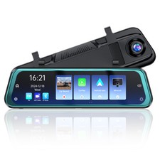 Schermo IPS 9,66" Specchio Retrovisore Dash Cam Anteriore e Posteriore GPS Telecamera Auto WIFI