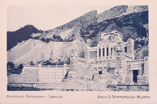 Cartolina mausoleo faccanoni - cartolina,