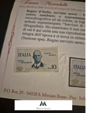 Raro Francobollo CORONCINA 10Lire -Regno D'Italia 1934  (leggere il certificato)
