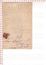 F8045 DOCUMENTO STORICO FOGLIO 1890 DA MILANO A PETTINENGO MAGGIA
