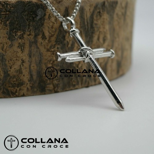 Collana con catena croce - catena,