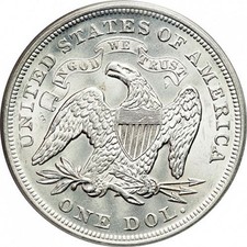 Un dollaro 1871 seduto liberty