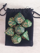 GDR RPG SET DADI POLIEDRICI 7PZ GREEN