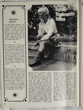 SYLVIE VARTAN HEUREUSE EN ITALIE PHOTO ARTICLE REVUE ITALIENNE 1968
