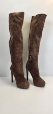 Prada Brown Suede Boots Knee