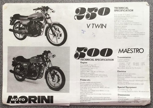 Moto morini foglietto - morini,