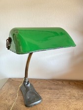 Lampada Da Tavolo MINISTERIALE Smaltata ART Deco Brass Enamel Ottone 1930 Antica