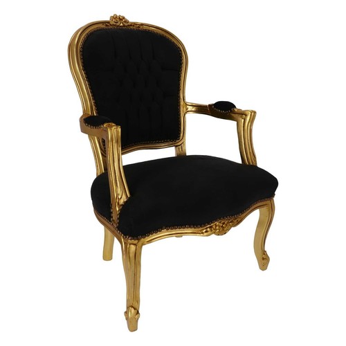 Poltrona barocco luis - poltrona, gold