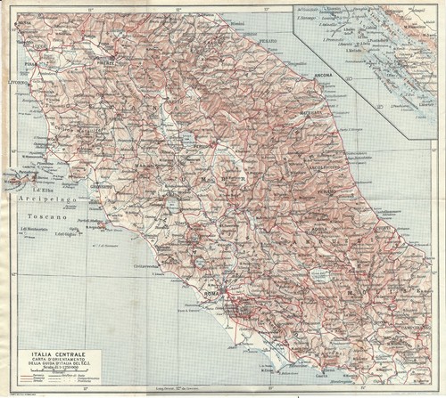 Italia centrale carta - italia,
