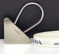 PRADA Triangle Plate Keyring
