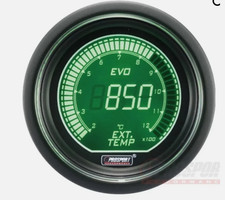 Manometro Strumento PROSPORT 52mm EGT Verde/Bianco Digitale Temperatura Scarico