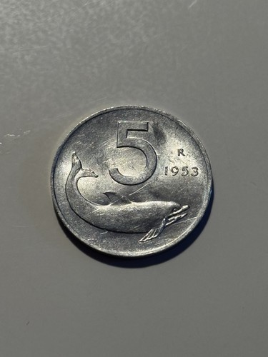 Moneta lire 1953 italia - 5,