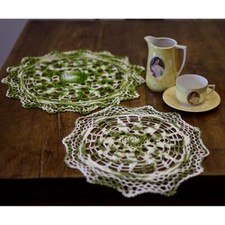 SET 2 CENTRI VERDE REALIZZATI A MANO