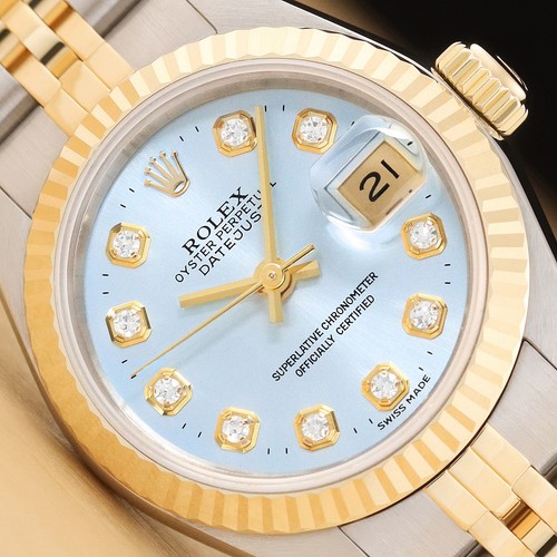 Rolex ladies datejust ice blue - ladies,
