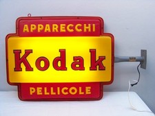 Insegna Luminosa KODAK bifacciale funzionante totalmente originale Anni 60/70