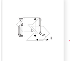 20 x ZAPPETTE ZAPPE MOTOZAPPA MOTOCOLTIVATORE GOLDONI FRESA 21 H70 L195 45x6