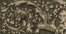 ENEA VICO - Decorazione fogliame con mezza maschera - incisione su rame del 1540