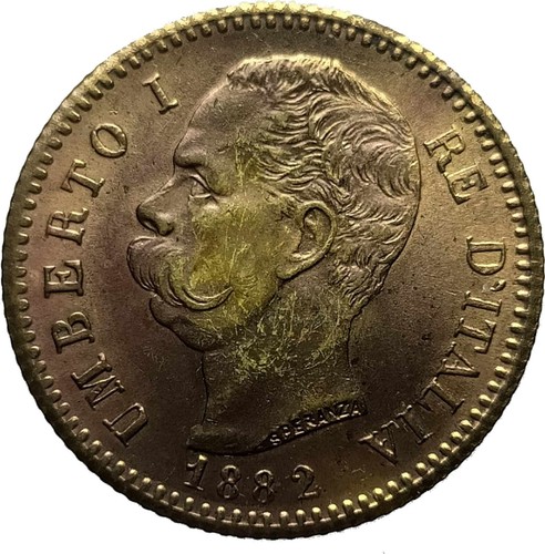 Lire 1882 umberto moneta - 1882,