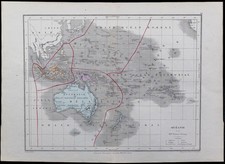 1867 - Carta Geografica Antica
