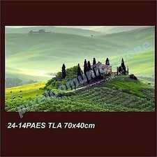 QUADRO MODERNO TELA 70X40 ARREDO TOSCANA CASALE VERDE GREEN CAMPAGNA RUSTICO