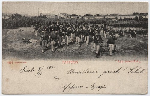 Cartolina militare fanteria - cartolina,