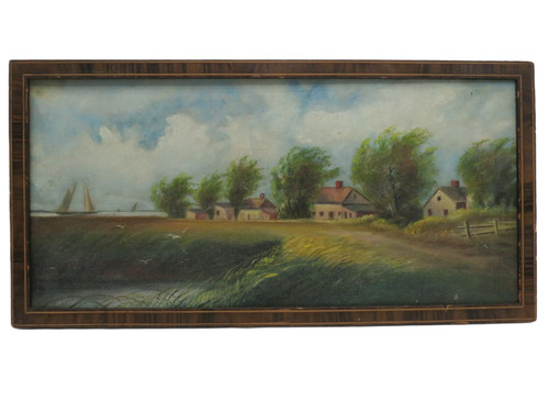 Antico dipinto olio - , tela