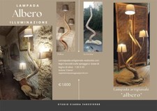 Lamapade artigianali da angolo e da tavolo realizzate con legni di mare