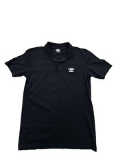 Polo Umbro nera in cotone uomo