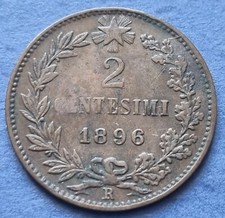MONETA COIN MONNAIE REGNO D'ITALIA RE UMBERTO I° 2 CENTESIMI 1896 ZECCA ROMA