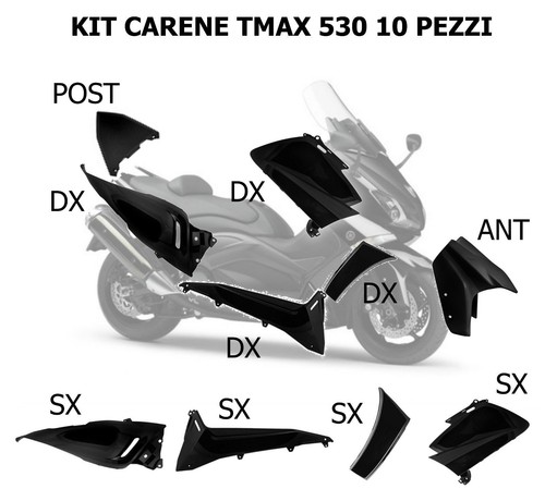 Kit carene yamaha tmax - carene, 530