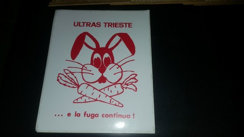 Vecchio adesivo ultras trieste - adesivo,