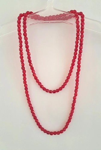 Collana lunga con - , perline