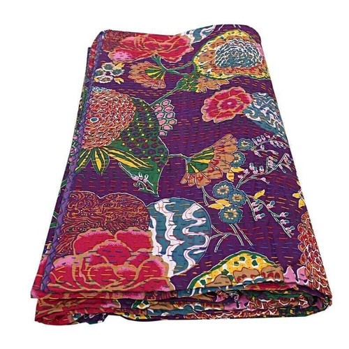 Kantha copriletto trapuntato - kantha,