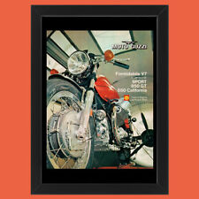 Anni ' 70  * Pubblicità Originale "Moto Guzzi, Formidabile V7" Cornice