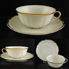ANTICA ART DECO TAZZA TE' PORCELLANA BIANCA ORO VERBANO LAVENO 1935 ANDLOVIZ
