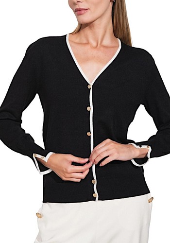 Cardigan boutonné manches - cardigan,