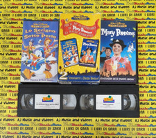 BOX 2 VHS film MARY POPPINS + LO SCRIGNO DELLE SETTE PERLE 1999 DISNEY (F295)