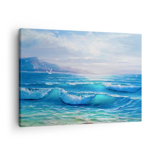 Quadro tela 70x50cm mare - su,