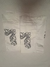 2 Frette White Euro Shams With