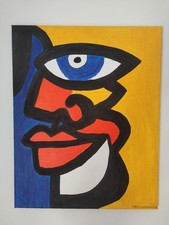 QUADRO ORIGINALE DIPINTO A MANO ACRILICO SU TELA CM 50x40 ARTE ASTRATTA MODERNA 