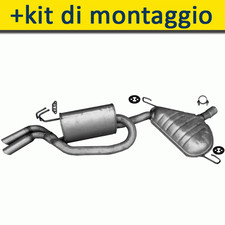 FIAT Barchetta CABRIO 1.8 131HP 1995-2005 Silenziatore Marmitta Posteriore+