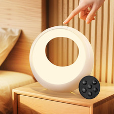 Luce Notturna Bambini, Lampada Da Comodino Touch Dimmerabile Rotonda, Luce Nottu