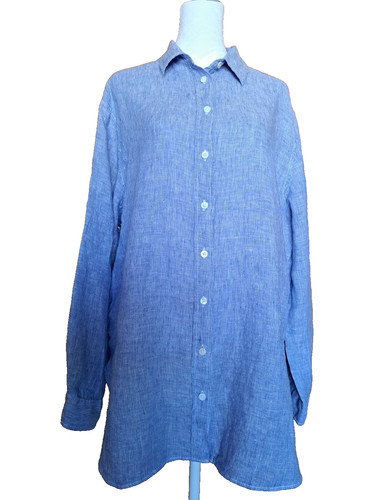 Zara camicia tunica lino righe